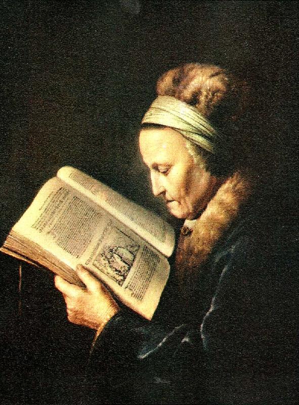 Gerard Dou portratt av rembrandts mor oil painting picture